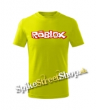 ROBLOX - Logo Red White - limetkové detské tričko