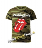 ROLLING STONES - Tonque - maskáčové chlapčenské tričko WOODLAND CAMO GREEN