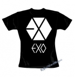 EXO - Logo - čierne dámske tričko