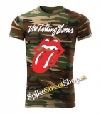 ROLLING STONES - Tonque - maskáčové pánske tričko WOODLAND CAMO BROWN