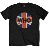 THE WHO - Union Jack Circle - čierne pánske tričko