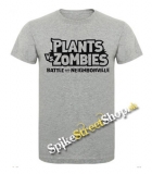 PLANTS vs ZOMBIES - Logo Black - šedé detské tričko