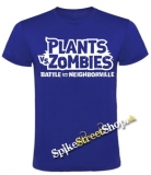 PLANTS vs ZOMBIES - Logo White - kráľovskymodré detské tričko