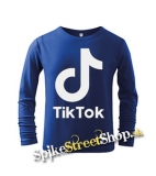 TIK TOK - Logo - modré detské tričko s dlhými rukávmi