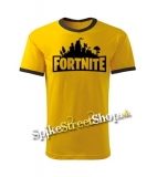 FORTNITE - Logo - žlté chlapčenské tričko CONTRAST DUO-COLOUR