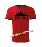 FORTNITE - Logo - červené chlapčenské tričko CONTRAST DUO-COLOUR