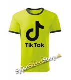 TIK TOK - Logo - limetkové chlapčenské tričko CONTRAST DUO-COLOUR