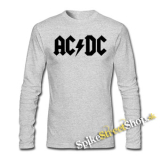 AC/DC - Logo - šedé detské tričko s dlhými rukávmi