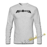 HELLOWEEN - Logo - šedé detské tričko s dlhými rukávmi