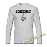 SCORPIONS - Logo - šedé detské tričko s dlhými rukávmi