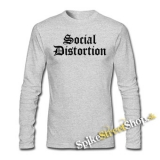 SOCIAL DISTORTION - Logo - šedé detské tričko s dlhými rukávmi