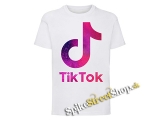 TIK TOK - Rainbow Logo - biele detské tričko