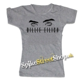 BILLIE EILISH - Eyes Logo - šedé dámske tričko