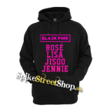 BLACKPINK - Logo & Names - čierna detská mikina