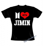 I LOVE JIMIN - BTS - čierne dámske tričko