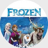 FROZEN - ĽADOVÉ KRÁĽOVSTVO - Motív 1 - okrúhla podložka pod pohár