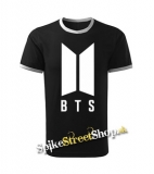 BTS - BANGTAN BOYS - Logo - čierne pánske tričko CONTRAST DUO-COLOUR