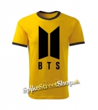 BTS - BANGTAN BOYS - Logo - žlté pánske tričko CONTRAST DUO-COLOUR