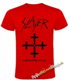 SLAYER - God Hates Us All - červené detské tričko