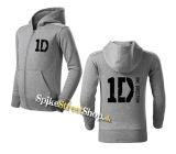 ONE DIRECTION - Logo - šedá detská mikina na zips