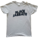 BLACK SABBATH - Wavy Logo - sivé pánske tričko