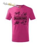 BLACKPINK - Logo & Signature - ružové pánske tričko