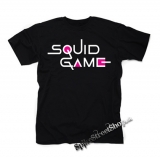 SQUID GAME - Logo Colour Pink - čierne detské tričko