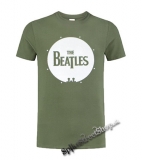 BEATLES - Drum Logo - olivové pánske tričko