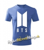 BTS - BANGTAN BOYS - Logo - azurovomodré pánske tričko