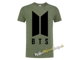 BTS - BANGTAN BOYS - Logo - olivové pánske tričko