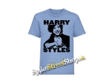 HARRY STYLES - Logo Portrait - svetlomodré pánske tričko