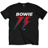 DAVID BOWIE - 75th Logo - čierne pánske tričko