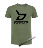 BLOCK B - Logo - olivové pánske tričko