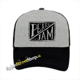 PEARL JAM - Logo - šedočierna sieťkovaná šiltovka model "Trucker"