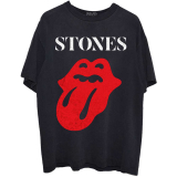 ROLLING STONES - Sixty Classic Vintage Solid Tongue - čierne pánske tričko