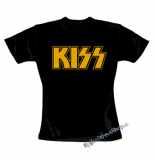 KISS - Logo Yellow - čierne dámske tričko