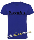 HAMMERFALL - Logo Black - kráľovskymodré pánske tričko