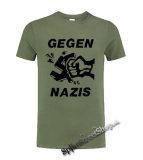 GEGEN NAZIS - olivové detské tričko