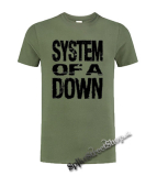 SYSTEM OF A DOWN - Logo - olivové pánske tričko