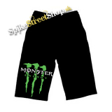 Kraťasy MONSTER ENERGY - Logo Crest - Ľahké sieťované čierne letné šortky