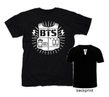 BTS - BANGTAN BOYS - Logo Design & V - pánske tričko