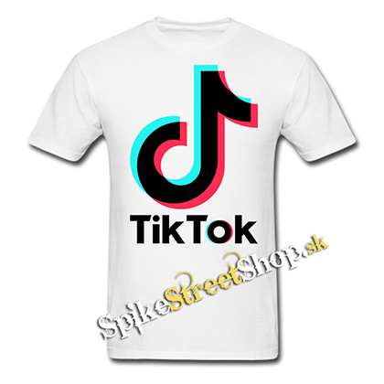 TIK TOK - Logo - biele detské tričko (-80%=VÝPREDAJ)