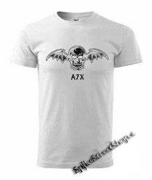AVENGED SEVENFOLD - A7X Skull - biele pánske tričko (-60%=VÝPREDAJ)