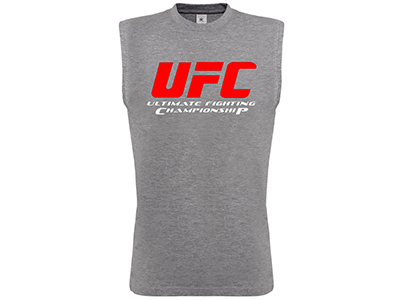 UFC - Logo - Šedé pánske tričko bez rukávov