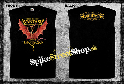 AVANTASIA - Here Be Dragons - čierne pánske tričko bez rukávov