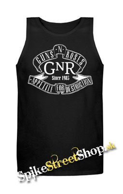 GUNS N ROSES - Appetite Slogan - Mens Vest Tank Top - čierne