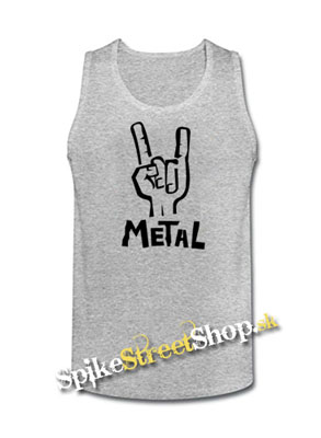 METAL - Mens Vest Tank Top - šedé