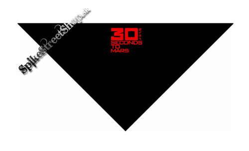 30 SECONDS TO MARS - Big Red Logo - čierna bavlnená šatka na tvár