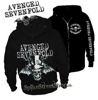 AVENGED SEVENFOLD - Skull - čierna pánska mikina na zips