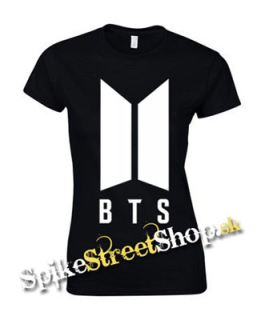 BTS - BANGTAN BOYS - Logo - čierne dámske tričko (-60%=VÝPREDAJ)